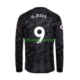 Camiseta Arsenal Gabriel Jesus 9 Segunda Equipación 2022/2023 Manga Larga